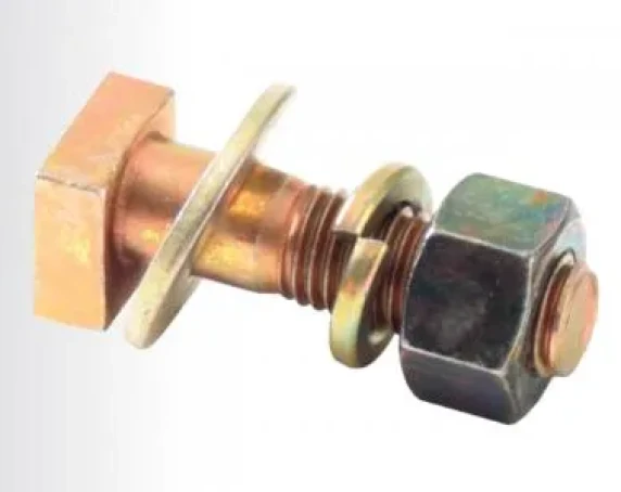 Parafuso cabeça quadrada 3/4” x 2.3/4” 10 F UNC 1A GR5 excentrico RP (bicromatizado) Arruela lisa de 20,3 x 46,5 x 4,75 mm | Arruela de pressao 3/4” média (bicromatizado) Porca sextavada 03/4” 10f unc GR 5 CH.1.7/32” alt.18,5 mm