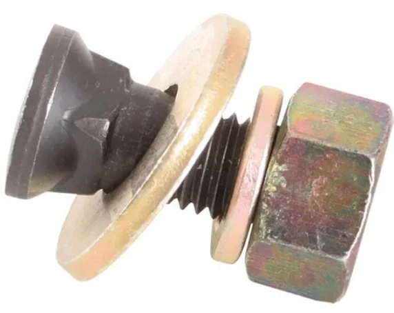 Parafuso cabeça escareada 5/8” x 2” 11F UNC1A GR5 RP | Arruela lisa de 017 x 044 x 4,75 mm Arruela de pressão 5/8” média (bicromatizado) | Porca sextavada